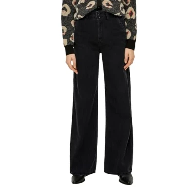 Abbildung von s.Oliver SURI HIGH RISE WIDE LEG Flared Jeans, Damen, Größe: 40x32, Dunkelgrau