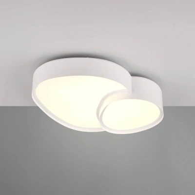 Abbildung von Trio Leuchten Deckenleuchte Rise 647510231, Metall Weiß matt, Schirm Kunststoff Weiß, inkl. 21 Watt LED, Fernbedienung, Dimmbar, Lichtfarbe einstellbar