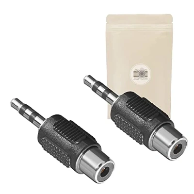 Abbildung von 2 x Adapter Mini Klinke 3,5 mm Stereo auf RCA Mono HiFi Audio