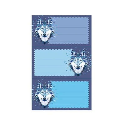 Abbildung von herlitz 50028214 Buchetiketten, Motiv: Wild Animals Wolf, 1 Packung