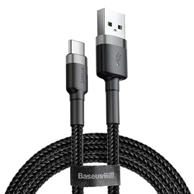 Abbildung von Baseus Cafule Cable USB to C Connect und Charge 3 A, 0.5 M (Grey/Black)