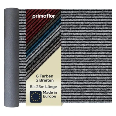 Abbildung von Primaflor Sauberlauf nach Maß Magnum, Grau, 2,00m x 3,00m, Rutschfester Schmutzfangläufer Meterware, Robuster Küchenläufer, Zuschneidbarer Teppichläufer, Eingangsmatte für Flur und Windfang