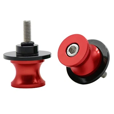 Abbildung von Universal CNC Aluminium Ständeraufnahme M6*1,5 Bobbins Montageständer für YZF R1 R3 R6 R25 R125 R1000 R6S MT 01 03 09 10 RSV4 R (Rot)