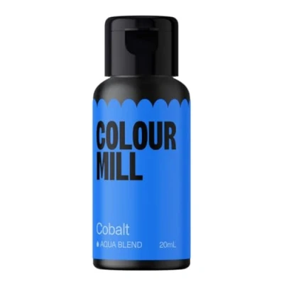Abbildung von Colour Mill Aqua Blend Cobalt Lebensmittelfarbe auf Wasserbasis Lebensmittel Farbe Sehr Intensiv, Hoch Konzentriert, Vegan 20 ml