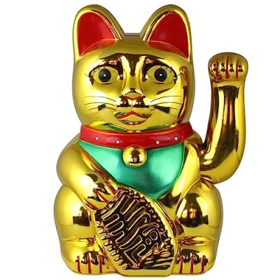 Abbildung von Freak Scene Superfreak Glückskatze Maneki Neko Winkekatze 25 cm Gold