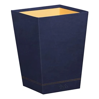 Abbildung von Rhodia 194627C Papierkorb 27x27x32cm, aus Kunstleder, elegant und praktisch, 1 Stück, Blau