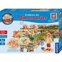 Abbildung von Kosmos Puzzle WAS IST Junior, Entdecke die Dinosaurier, 54 Puzzleteile, Made in Germany