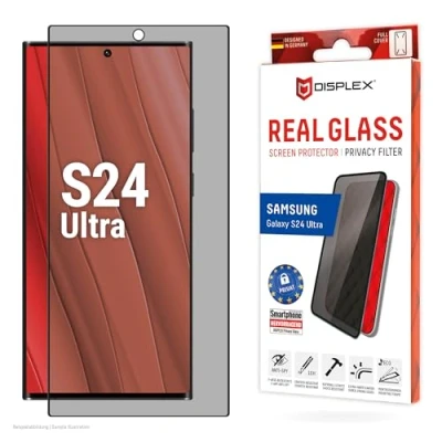 Abbildung von Samsung Galaxy S24 Ultra Panzerglas Displex Real Privacy Glass FC Displayschutz aus gehärtetem Glas für das