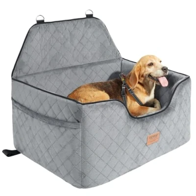 Abbildung von VEVOR Hunde Autositz Rücksitz Rückbank Hundesitz Auto 25kg 72x52x54cm Grau