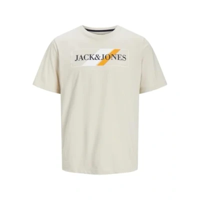 Abbildung von JACK&amp;JONES Herren JJLOOF Tee SS Crew Neck T Shirt, Moonbeam, S