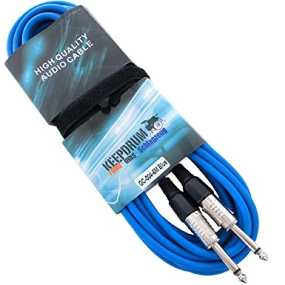 Abbildung von keepdrum GC 004 BL Blau 6m Instrumenten Kabel Gitarrenkabel Klinke 6,3mm