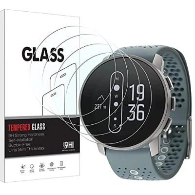Abbildung von KELOLIN [4 Stück] für Suunto 9 Peak 43mm Panzer Schutz Glas Bildschirm Schutzfolie 9H Härte, Kratzfest, Blendfrei, Anti Fingerprint HD Displayschutzfolie kompatibel mit