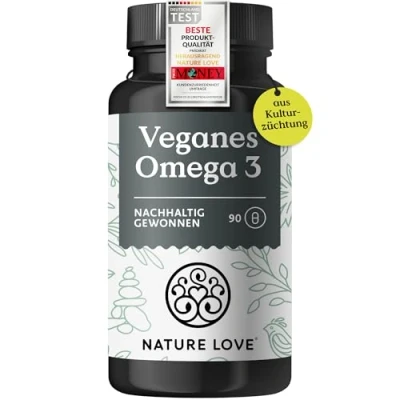 Abbildung von Omega 3 Algenöl 90 Kapseln Nature Love St