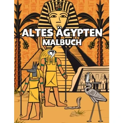 Abbildung von Altes Ägypten Malbuch: 30 Malvorlagen Malseiten für Kinder und Erwachsene mit Mumien, Pharaonen, ägyptischen Göttern, Mustern mehr! Zum Stressabbau &amp; Entspannung.
