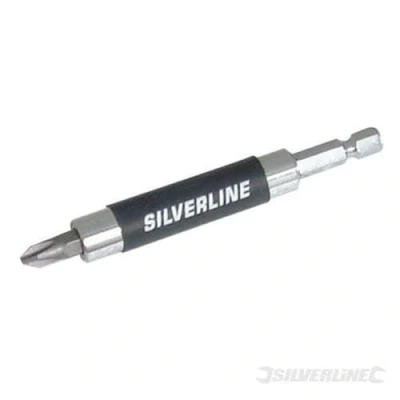 Abbildung von Silverline 704401 Magnetischer Bithalter mit Schraubenhalter 80 mm, 1/4 Zoll Sechskant