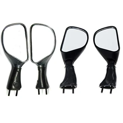 Abbildung von Motorrad Seitenspiegel Rückspiegel Für KAWASAKI NINJA 650R 2006 2008 ZX6R 1998 2002 ZX9R 2003 (Kohlefaser)
