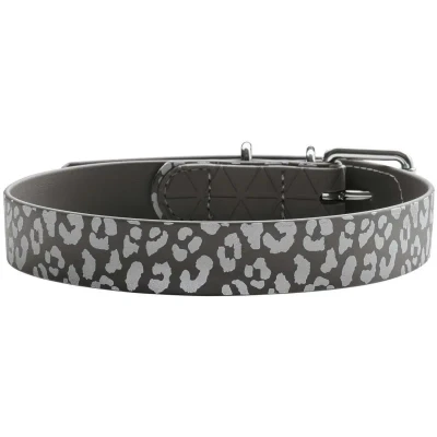 Abbildung von Halsband Convenience Reflect S (40), grau Leopardenmuster Leopard 40