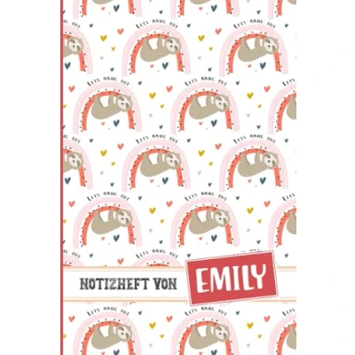 Abbildung von Vorname Emily Personalisiertes Geschenk Notizbuch: Dieses schöne Geburtstagsgeschenk für ist ein persönliches Tagebuch mit Name Namensgeschenk individualisiert den Namen