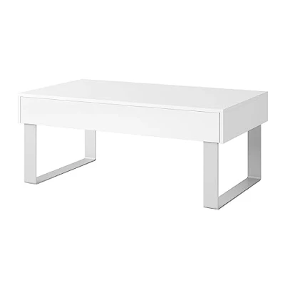 Abbildung von Lomadox Couchtisch mit 2 Schubkästen in weiß Hochglanz, B/H/T ca. 110/45/63,5 cm
