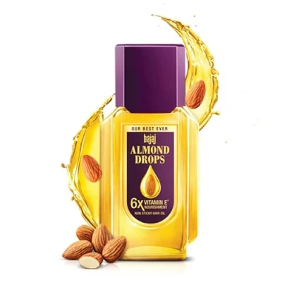 Abbildung von Bajaj Almond Drops Hair Oil (nicht verklebendes Mandel Haaröl mit Vitamin E) 200ml