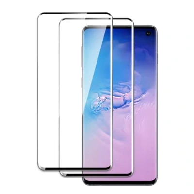 Abbildung von 2 Stück Schutzfolie für Samsung Galaxy S10, 3D Gebogene vollständige Abdeckung Schutzglas Folie, Anti Kratzer, Öl, Bläschen, Einfache Installation
