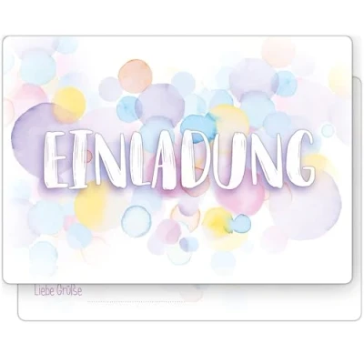Abbildung von beriluDesign 12 Einladungskarten zum Kindergeburtstag Geburtstagseinladung Aquarell