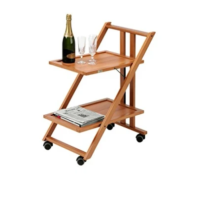 Abbildung von Arredamenti Italia Servierwagen, massives Buchenholz, 64 x 79 45 cm,, kirschrot