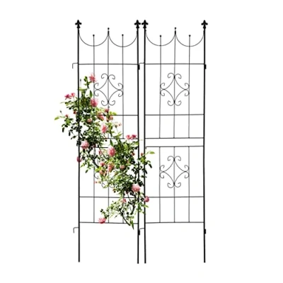 Abbildung von relaxdays Rankgitter 2er Set aus Metall