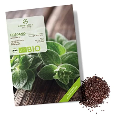 Abbildung von BIO Oregano Samen Küchenkräuter Saatgut aus biologischem Anbau ideal für den heimischen Kräutergarten, Balkon &amp; Garten (750 Korn)