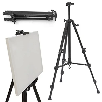 Abbildung von EYEPOWER Aluminium Feld Staffelei Leinwand Tischstaffelei 52 155cm Kinder Tafel Ständer Whiteboard Präsentationsständer