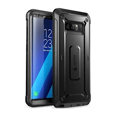 Abbildung von SUPCASE Hülle für Samsung Galaxy Note 8 Handyhülle 360 Grad Bumper Case Stoßfest Schutzhülle Cover [Unicorn Beetle PRO] mit Gürtelclip und eingebautem Displayschutz, Schwarz