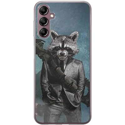 Abbildung von ERT GROUP Handyhülle für Samsung A14 4G/5G Original und offiziell Lizenziertes Marvel Muster Rocket 002 optimal an die Form des Handy angepasst, hülle aus TPU