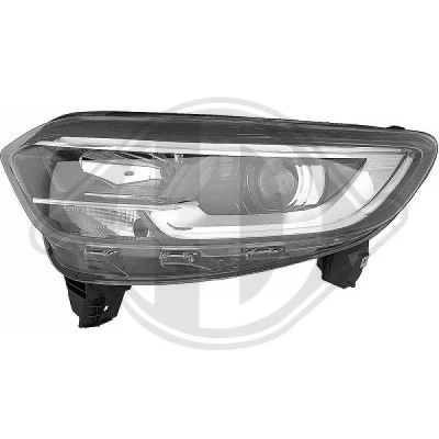Abbildung von DIEDERICHS 4446981 Scheinwerfer links H7/H7, PY21W, LED Halogen RENAULT: Kadjar (HA_, HL_) 1.3 TCe 140, 1.5 BLUE dCi 115, 160, 110