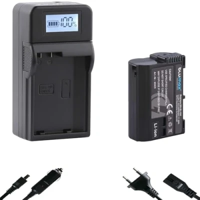 Abbildung von blumax Akku Ersatz für Nikon EN EL15c 2400mAh mit NTC Sensor &amp; V1 Gehäuse + Speed Charger EL15b EL15a EL15 Z8 Z7 II Z6 III Z5 Zf