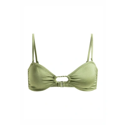 Abbildung von Roxy Brilho MIT Mittlerer Bedeckung Bikinitop, Damen, Größe: Large, Green