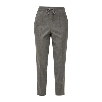 Abbildung von s.Oliver Black Label Regular JOG MIT Pintucks Stoffhose, Damen, Größe: 34, Graphit