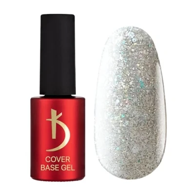 Abbildung von Unterlack Base Coat Cover Gel Transparent 7ml Crystal Drops Reflective Flakes Soak Off UV LED Nagellack Nägel Basislack mit Reflektierend Flocken Flasche Lack