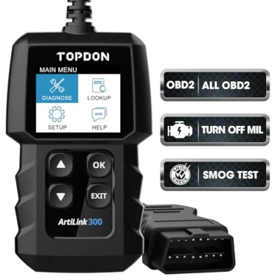 Abbildung von Topdon AL300 OBD2 Diagnosegerät, vollständige Funktionen, HD LCD Display, schwarz