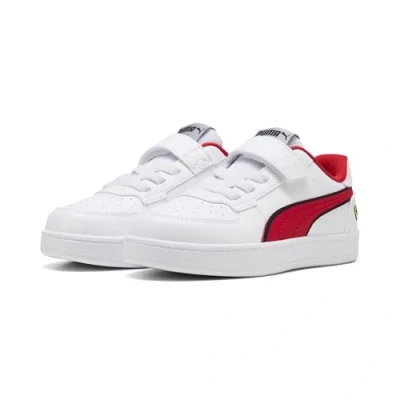 Abbildung von Puma Scuderia Ferrari Caven 2.0 Sneakers Kinder Schuhe Mit Colorful White/Rosso Corsa Größe: 27.5