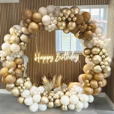 Abbildung von Beige Luftballons Geburtstagsdeko 167pcs Brown Balloon Girlande with Gold,Balloons Beige,Luftballon Sand Weiß,Luftballon for Party Deko Geburtstag,Hochzeit,Baby Shower Babyparty
