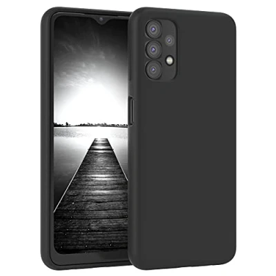Abbildung von EAZY CASE Premium Silikon Handyhülle kompatibel mit Samsung Galaxy A32 5G, Slimcover Kameraschutz und Innenfutter, Silikonhülle, Schutzhülle, Bumper, Handy Case, Hülle, Softcase, Schwarz