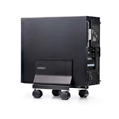 Abbildung von StarTech.com PC Ständer, CPU Ständer auf Rädern, Tragkraft 21kg, Einstellbarer Rollwagen/Computerständer, Halterung