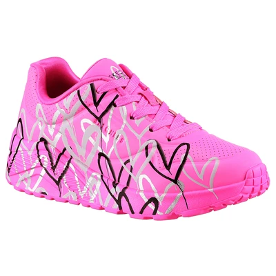 Abbildung von Skechers UNO LITE METALLIC LOVE Sneaker, Keil, Schnürschuh, Skech Air Funktion, Größenschablone zum Download