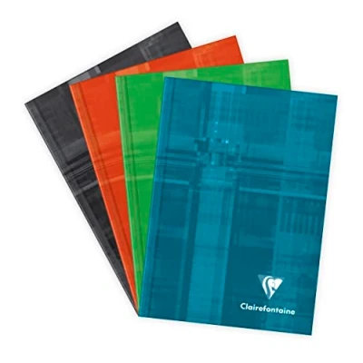 Abbildung von 5 x Clairefontaine Kladde A6 Hardcover 90g/qm 96 Blatt liniert farbig