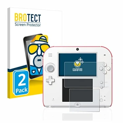 Abbildung von BROTECT Entspiegelungs Schutzfolie für Nintendo 2DS (2 Stück) Matte Displayschutz Folie, Anti Reflex, Fingerprint