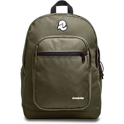 Abbildung von Seven Jelek Rucksack Grün Invicta Schule und Freizeit Doppelfach Tasche für PC