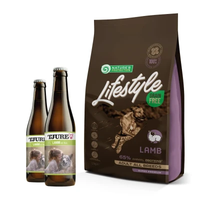 Abbildung von TJURE Lifestyle LAMM &amp; KARTOFFEL 10 kg getreidefreies Trockenfutter Spar Pack für aller Rassen
