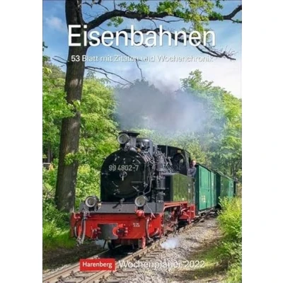 Abbildung von Eisenbahnen Kalender 2022: Wochenplaner, 53 Blatt mit Zitaten und Wochenchronik