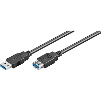 Abbildung von Verlängerung USB 3.0 Stecker A an Buchse A, schwarz, 5m, Good Connections®