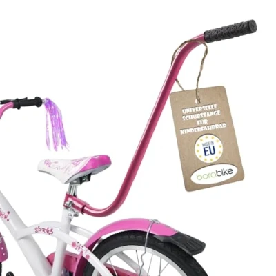 Abbildung von barabike UNIVERSELLE Schubstange für Kinderfahrrad Lernhilfe Schiebestange Haltestange (rosa)